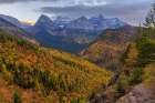 Looking down the McDonald Valley in autumn-Glacier National Park-Montana-USA Art Print